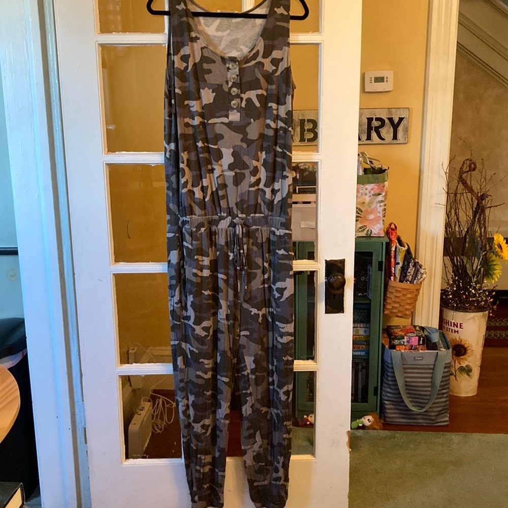 Camo Print Jumpsuit